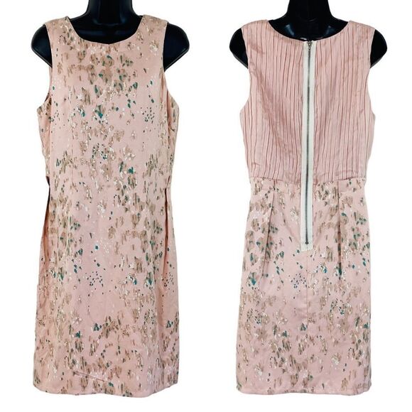 Poleci Blush Pink 100% Silk Sleeveless Sheath Dress Sz 6 NWT - Picture 1 of 14